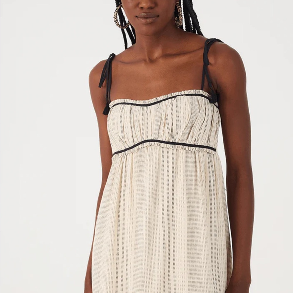NWT Dressed To Off-White Sleeveless Tiered cotton Maxi Dress - Picture 2 of 6